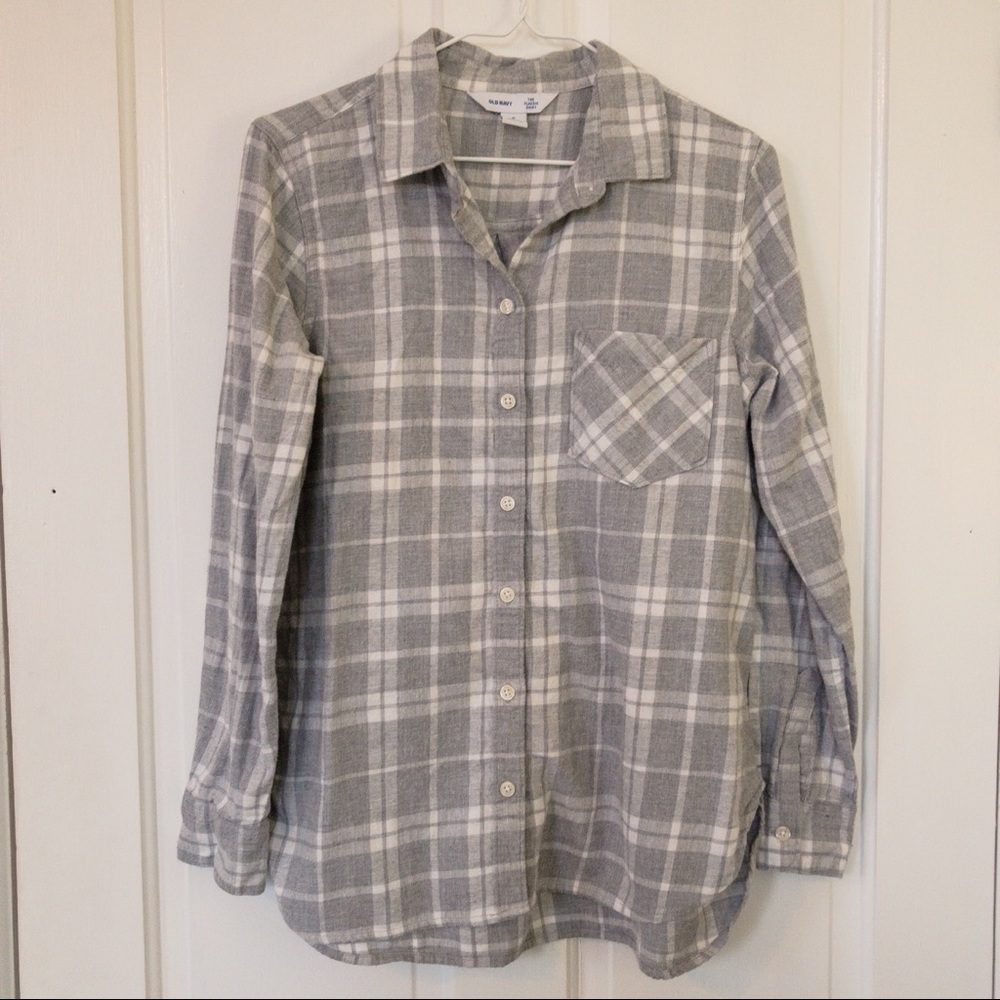 Old Navy Gray Flannel Shirt